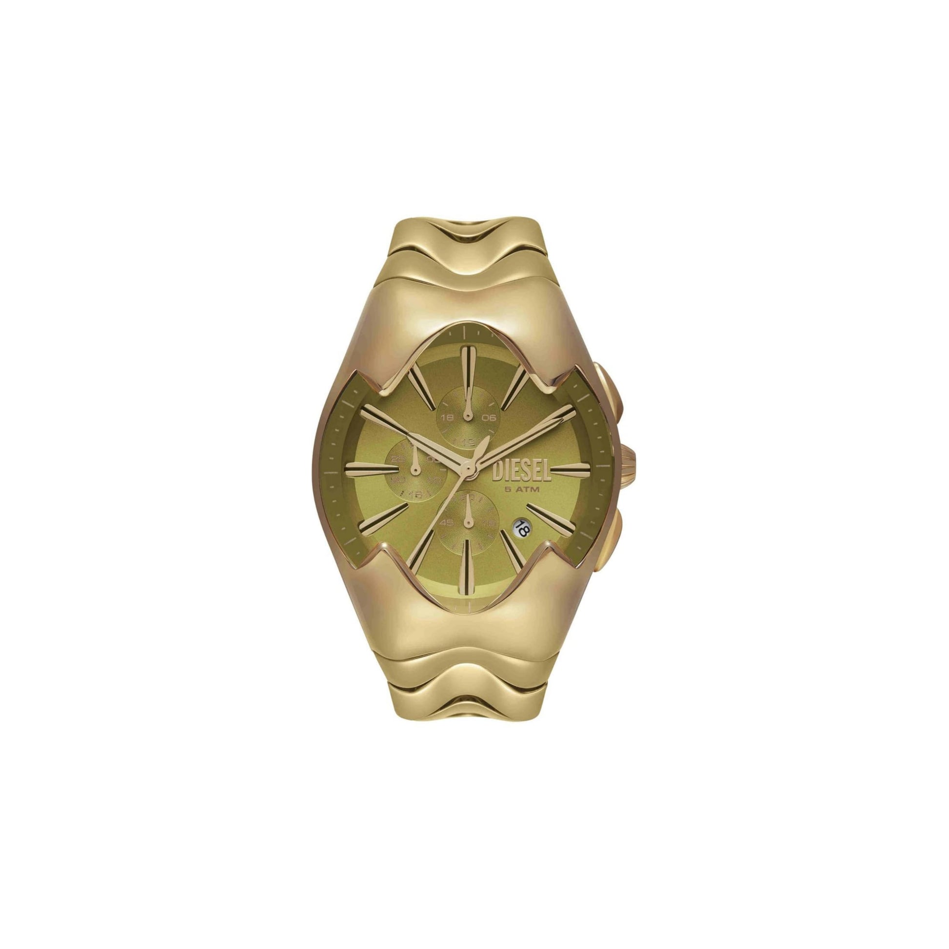 Diesel Gold Chronograph Watch – Green Dial