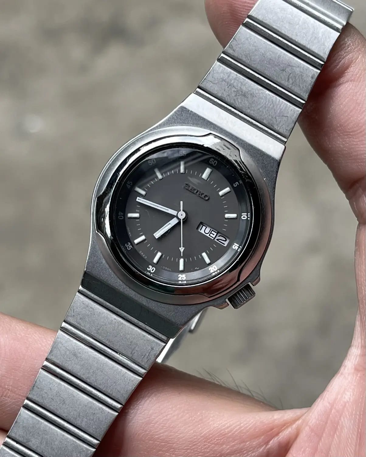 Seiko Retro Stainless Steel Analog Watch