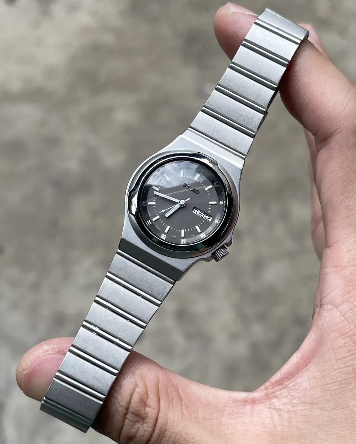 Seiko Retro Stainless Steel Analog Watch