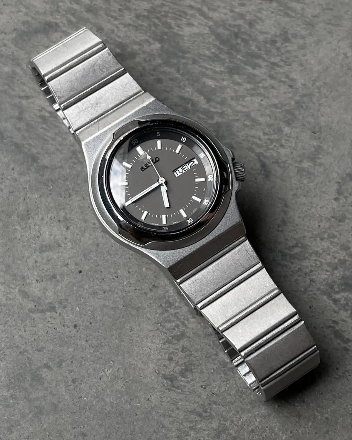 Seiko Retro Stainless Steel Analog Watch
